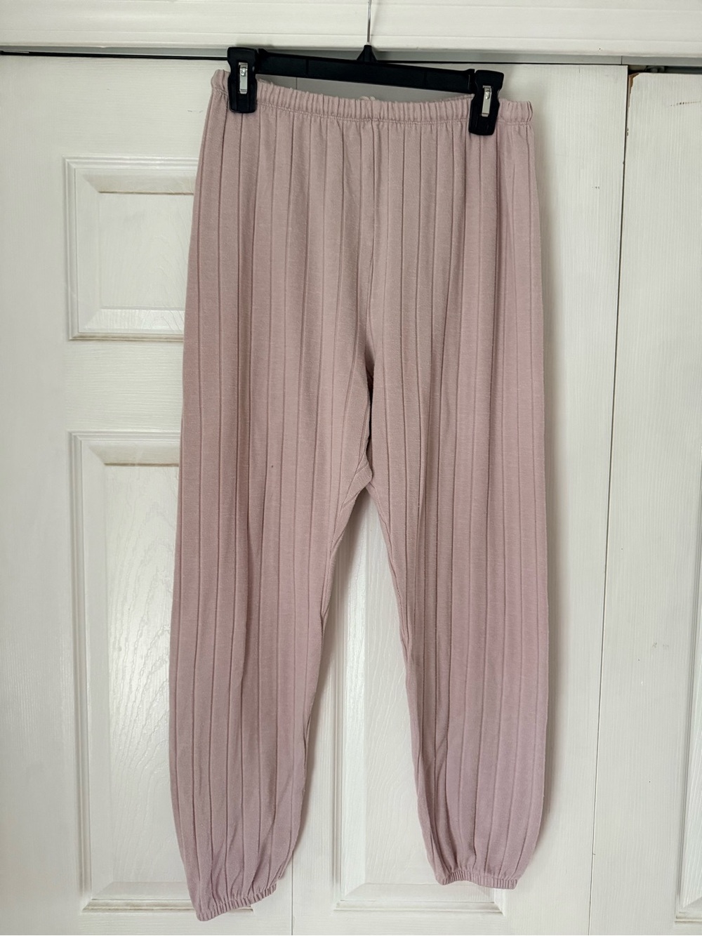 Women's light purple/Pink Ribbed Pajama Pants